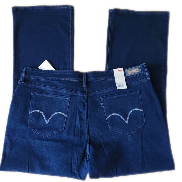 Levi's NWT Perfectly Shaping 512 Bootcut dark wash, 78% cotton jeans 24W - Picture 3 of 16